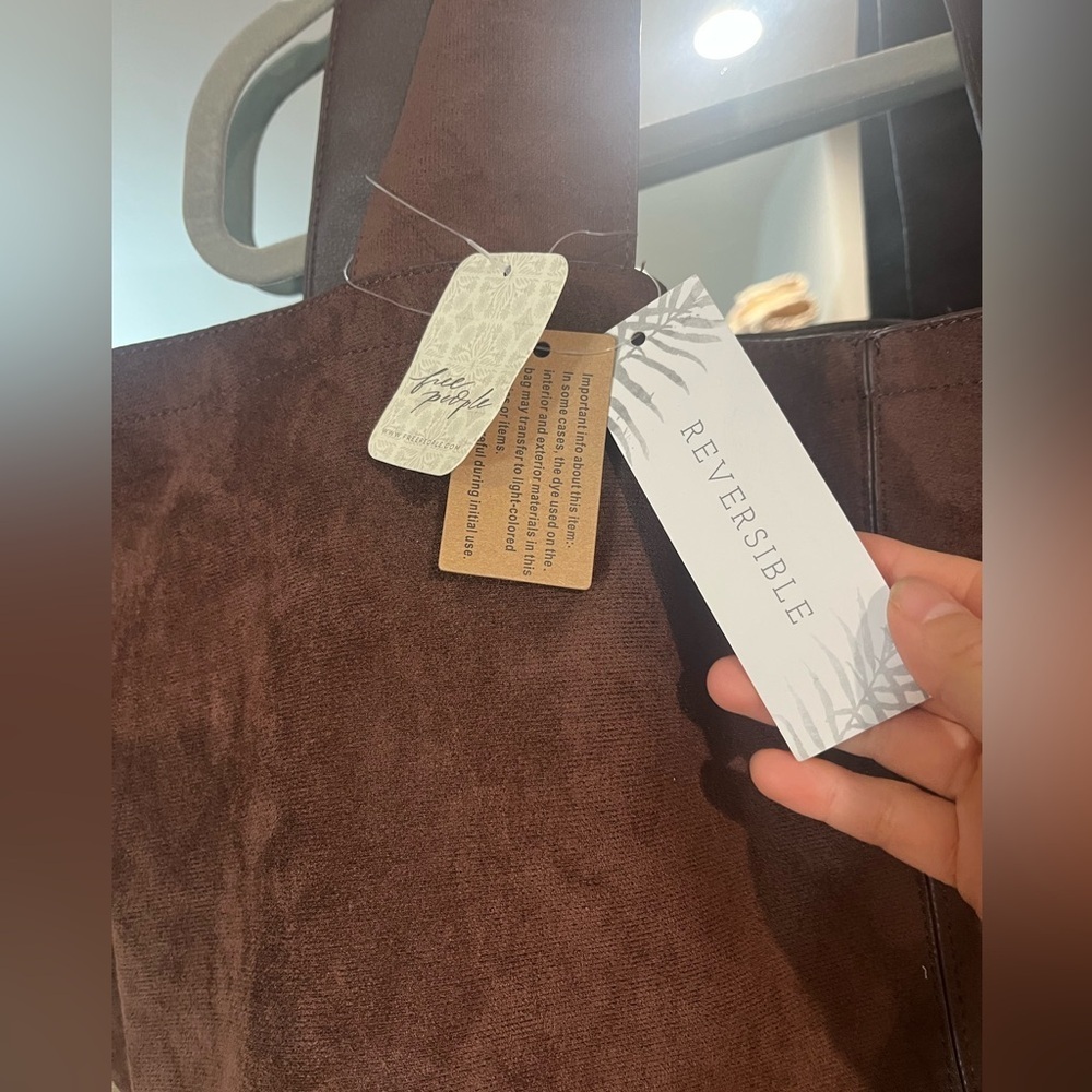 Blair Reversible Vegan Suede Tote - Picture 9 of 10